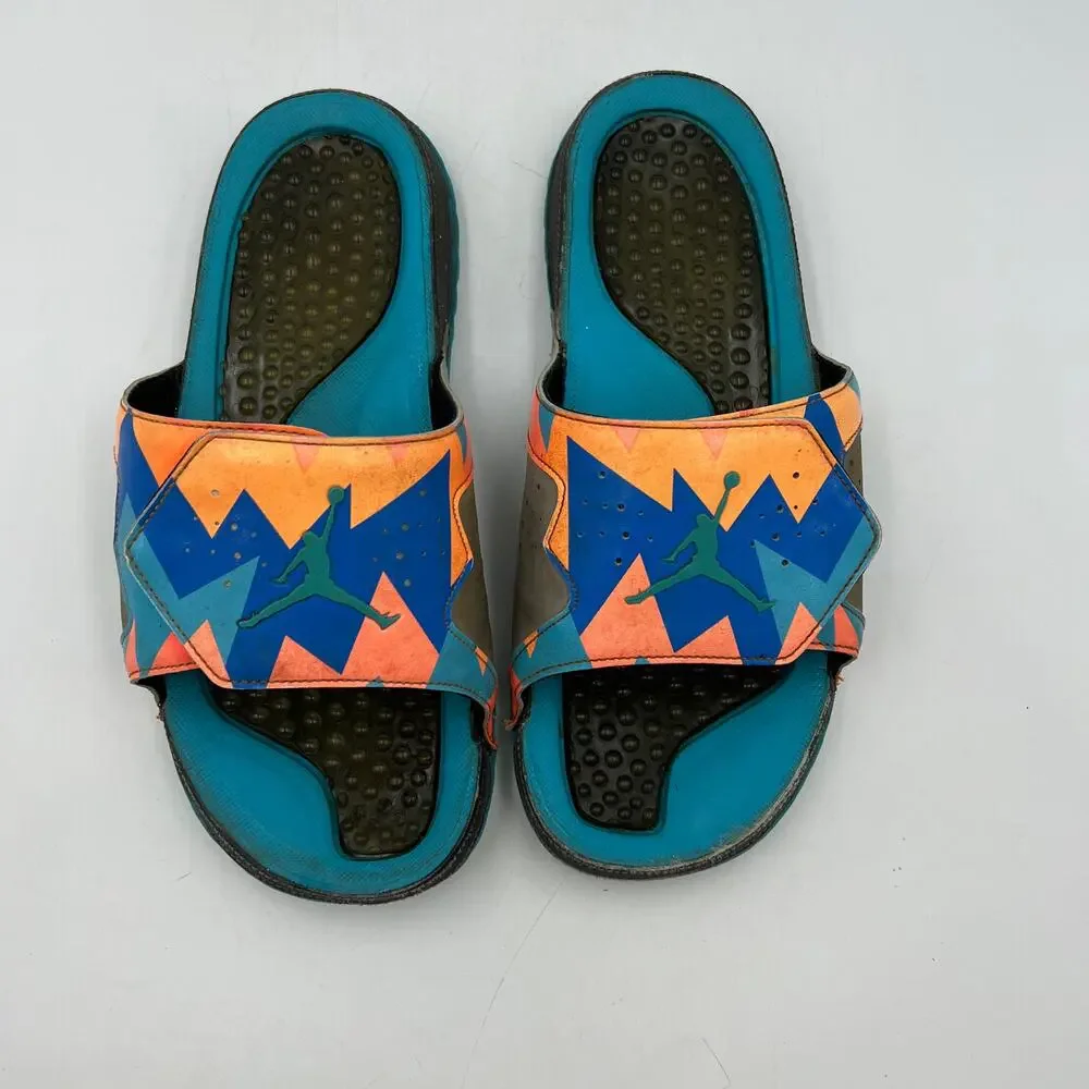 Air Jordan Hydro 7 Retro Slide Sandals Dark Grey Blue Turquoise